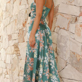 Dreamers Midi Dress - Green Floral