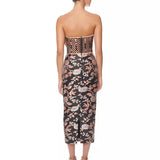 Chic Strapless Backless Tie-Back Dress