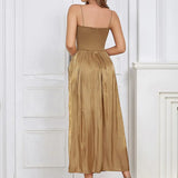 Sleeveless Ruched Maxi Dress