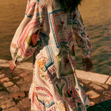 Printed Cotton And Linen Dress