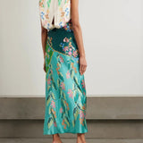 Satin Twist Printed Dress
