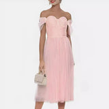 Mesh Panel Tube Dress