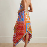 Halter Neck Asymmetrical Dress