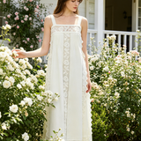 The Lace Linen Midi Dress