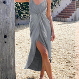 Stylish Unique Strappy French Halter Midi Dresses
