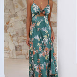 Dreamers Midi Dress - Green Floral