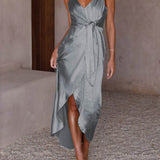Stylish Unique Strappy French Halter Midi Dresses