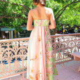 Graffiti Print Sleeveless A-Line Maxi Dress