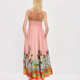 Sexy Linen Print Dress