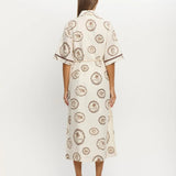 Shirt-Collar Short Sleeve Dress