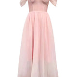 Mesh Panel Tube Dress