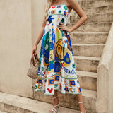 Printed Sleeveless Vacay Dress