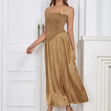 Sleeveless Ruched Maxi Dress
