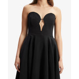 Elegant Retro Inspired Strapless Midi Dress