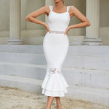 Sexy Lace Bandage Fish-tail Dress