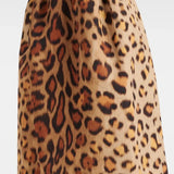 Animal-Print Bustier Midi Dress