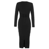 Sexy V-Neck Hollow Slim Fit Dress