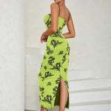Floral Slit Bodycon Dress
