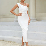 One-Shoulder Backless Dress