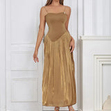 Sleeveless Ruched Maxi Dress