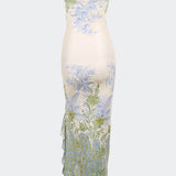 Floral Sexy Slit Maxi Dress