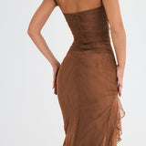 Casual Sleeveless Ruffle Midi Dress