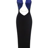 Backless Halter Evening Bandage Dress