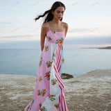 Graffiti Print Sleeveless A-Line Maxi Dress
