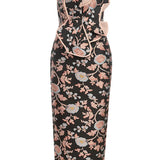 Chic Strapless Backless Tie-Back Dress