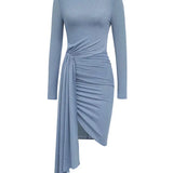 Chic Ruffle Waist Belt Dress