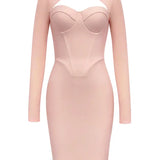 Sexy Fashion Mesh Long Sleeve Dress