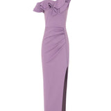 Sexy Shoulder Ruched Slit Dress