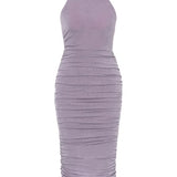 Vintage Ruched Sleeveless Gown