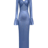 Elegant Strapless Satin Evening Dress