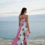 Graffiti Print Sleeveless A-Line Maxi Dress