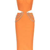Elegant Sleeveless Waist Cut Dress