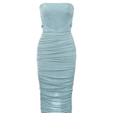Sexy Cross Neckline Evening Dress