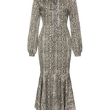 Retro Sexy Round Neck Print Dress