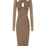 Vintage Backless Halter Evening Dress