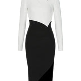 One-Shoulder Side Slit Bandage Dress