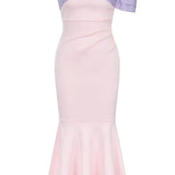 Colorblock Mermaid Bandage Dress