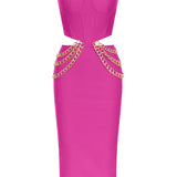 Elegant Sleeveless Waist Cut Dress