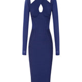 Vintage Backless Halter Evening Dress