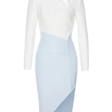 One-Shoulder Side Slit Bandage Dress