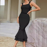 Sexy Lace Bandage Fish-tail Dress