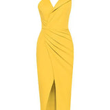 Sexy One-Shoulder Sleeveless Dress
