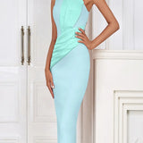 One-Shoulder Pink Asymmetrical Evening Gown