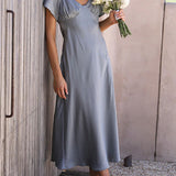 Side Split Midi Dress: Off The Shoulder Flutter Sleeve