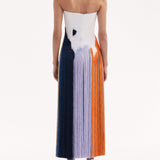 Abstract Brushstroke Fringe Cocktail Dress