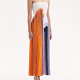 Abstract Brushstroke Fringe Cocktail Dress